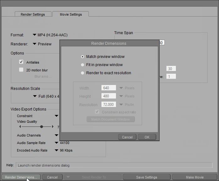 poser 7 render settings